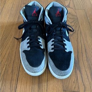 Air Jordan Black and Gray High-Top Sneakers